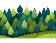 森林,卡通,绿色PNG