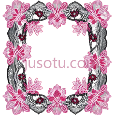 花朵,对称图案,粉色,白色PNG