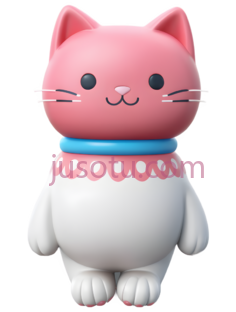 招财猫,卡通,粉色, 白色, 蓝色, PNG