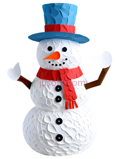 雪人,纸糊, PNG