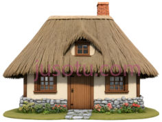 小屋,乡村,棕色,白色,绿色PNG