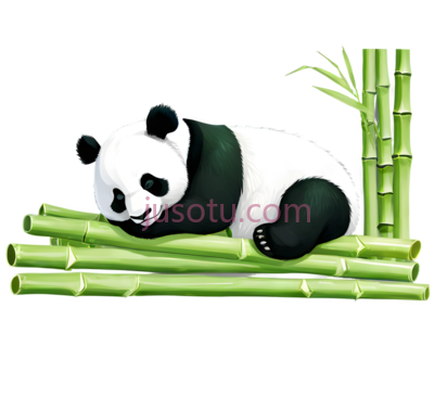 熊猫,卡通,黑白, PNG