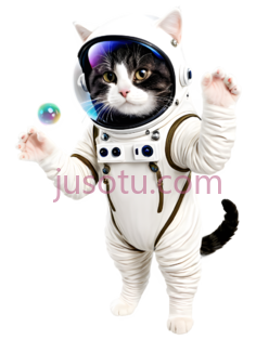 猫,宇航服,白色PNG