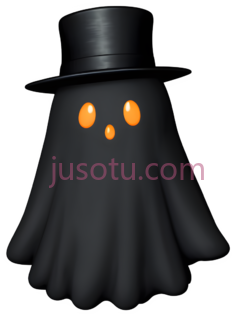 幽灵,卡通,黑色PNG