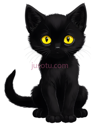 小猫,影子,黄色眼睛, PNG