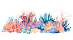 珊瑚礁,卡通,蓝色,橙色PNG