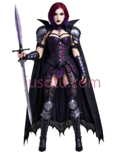 女战士,哥特式,紫色PNG