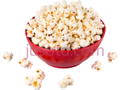 爆米花,散落,白色PNG