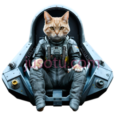 猫,宇航员,灰色PNG