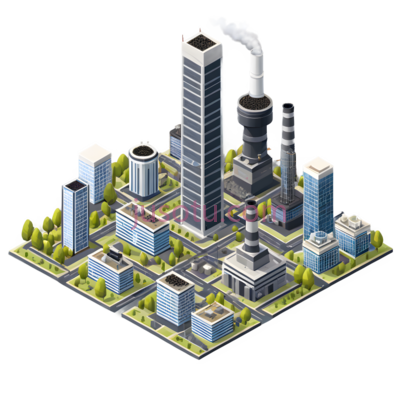 城市建筑群,像素,多彩, PNG