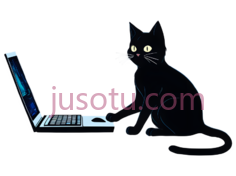 猫,电脑, PNG