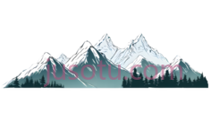 山脉,插画,白色,蓝色,黑色PNG