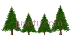 松树,插画,绿色PNG