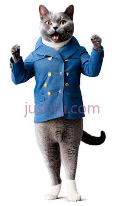 猫,站立,蓝色PNG