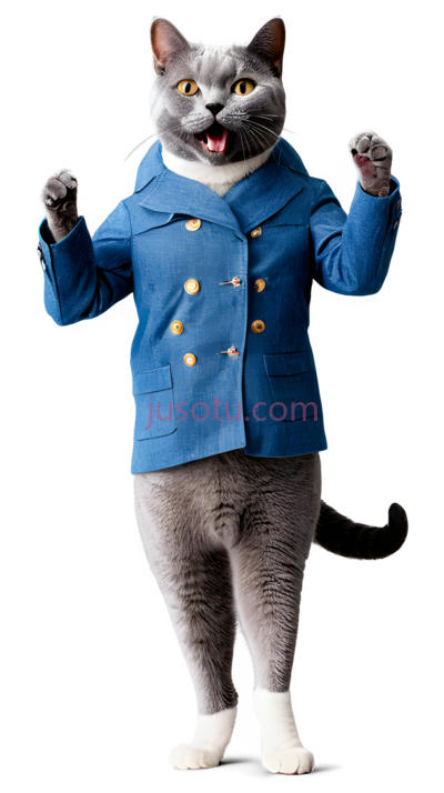 猫,站立,蓝色, PNG