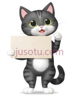卡通猫,可爱,灰色,白色PNG