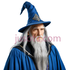 巫师,魔法师装束,蓝色PNG