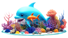 海豚,卡通,蓝色PNG