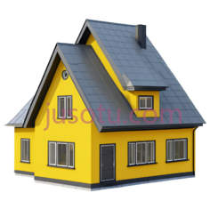 房屋,现代,黄色PNG