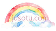 彩虹,水彩画,红色,橙色,黄色,绿色,蓝色,紫色PNG