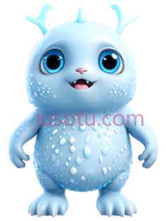 卡通生物,可爱,蓝色PNG