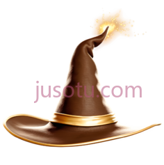 巫师帽,经典,棕色PNG