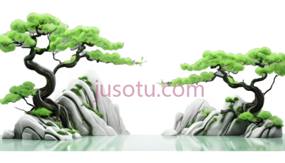 盆景,东方,绿色, PNG