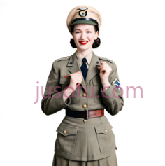 女性,军装,卡其色PNG