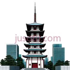 塔,多层宝塔式建筑,白色,红色PNG
