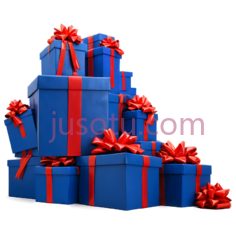 礼物盒,堆叠,蓝色,红色PNG