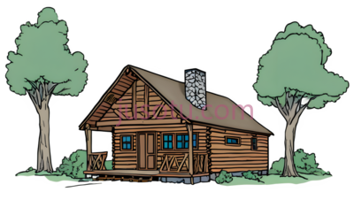 小屋,木质, PNG