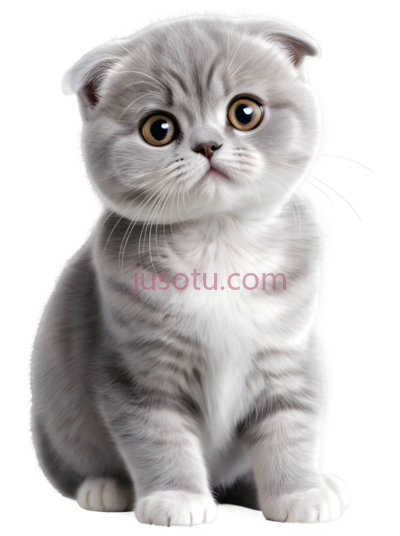 小猫,卡通,灰色, PNG