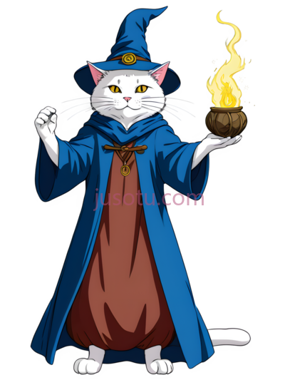 猫,巫师,蓝色, PNG