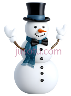 雪人,领带,高顶礼帽PNG