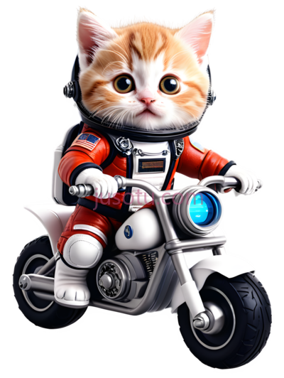 猫,大眼睛,摩托车,骑行, PNG