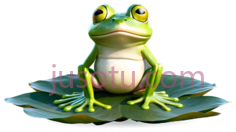 青蛙,卡通,绿色PNG