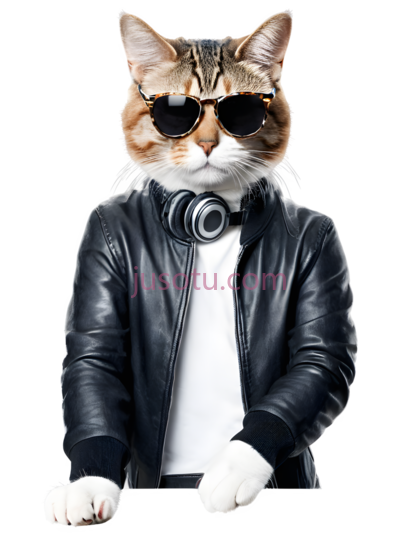 猫咪,墨镜, PNG