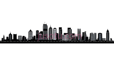 城市天际线,摩天大楼,都市景观,高楼大厦,城市风光, PNG