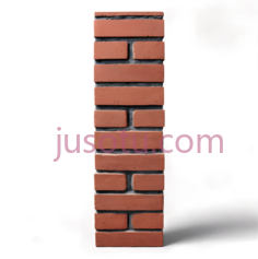 砖墙,竖直排列,红色PNG