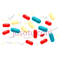 药丸,卡通,红色,白色,黄色,蓝色PNG