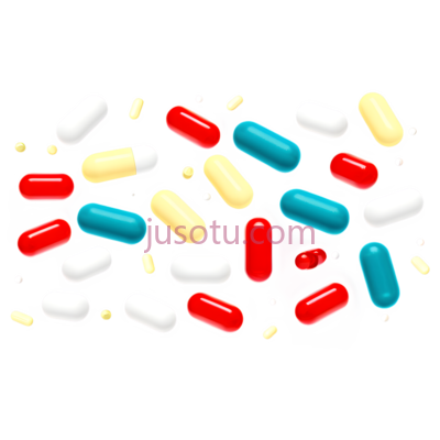药丸,卡通,红色,白色,黄色,蓝色, PNG