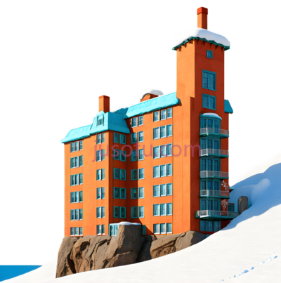 多公寓,雪景, PNG