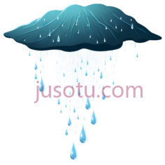 雨云,卡通,蓝色PNG