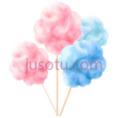 棉花糖,卡通,粉色,蓝色PNG