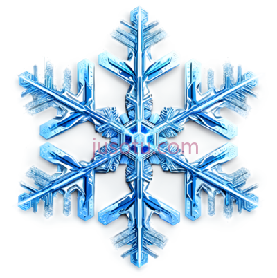 雪花,对称,蓝色, PNG