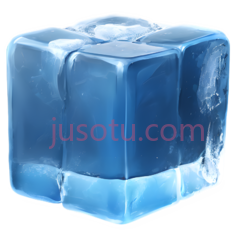 蓝色冰块PNG