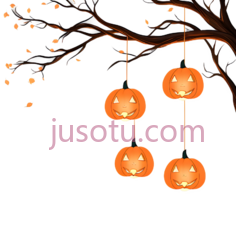 南瓜灯,万圣节装饰,橙色PNG