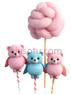 棉花糖,棒棒糖,卡通,粉色PNG