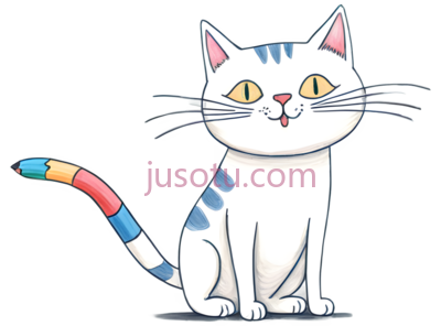 猫,卡通,白色, 蓝色, 黄色, PNG