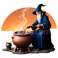 巫师,魔法师,蓝色PNG